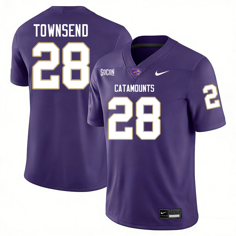 Western Carolina Catamounts #28 Markel Townsend College Football Jerseys,Uniforms-Purple